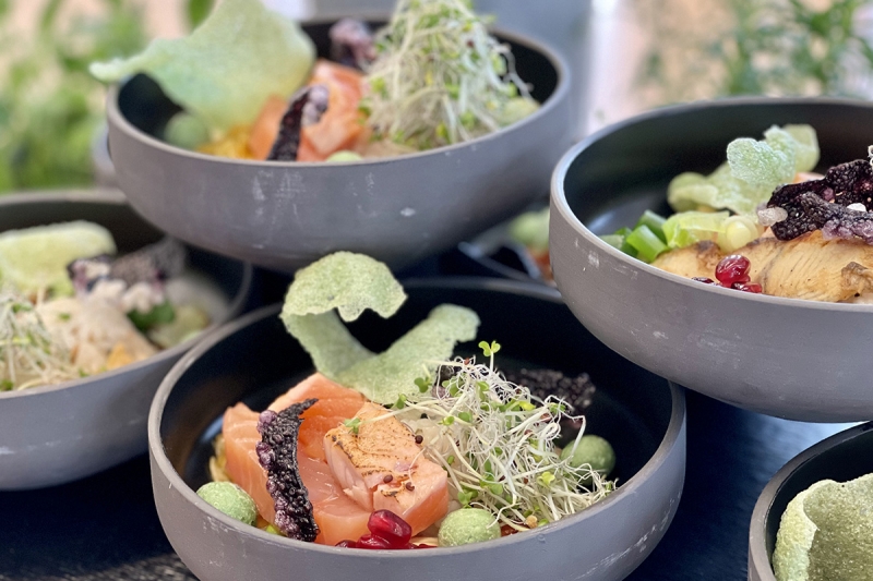 Poke Bowl Catering Leicht Lachs