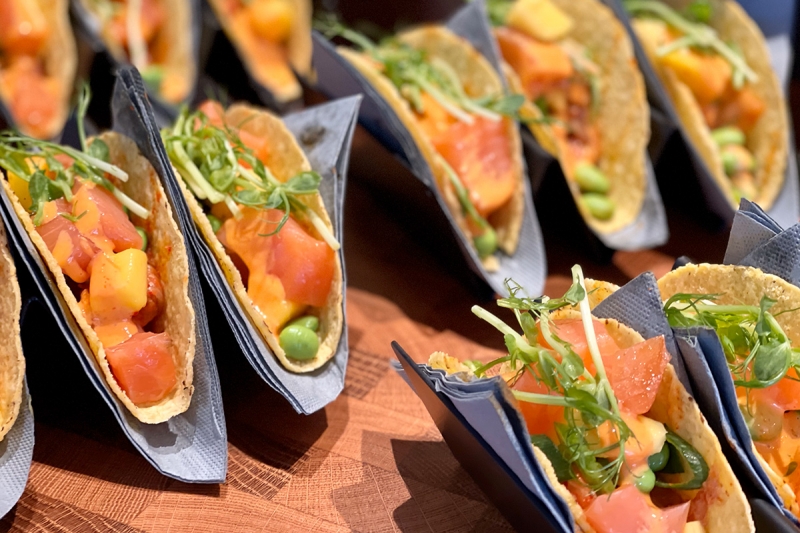 Taco Lachs und Mango Fingerfood Catering